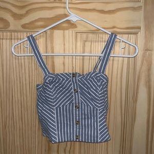 Striped corset style Abercrombie and Fitch tank